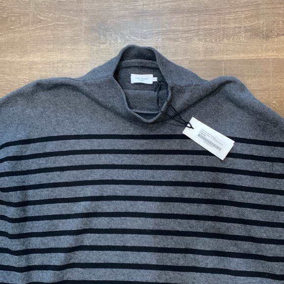 NWT!! R|Label by THE RESET Charcoal Wool + Cashmere Funnel Neck Sweater- sz XL - Picture 2 of 10